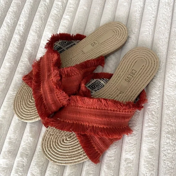 crevo woven cross strap slide sandals - Picture 2 of 5